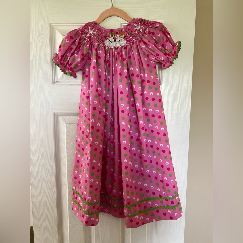 Pink Christmas classic whimsy dress 4T